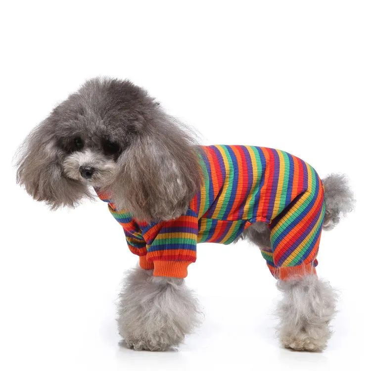 Pet Multi Stripe Turtleneck Pajama