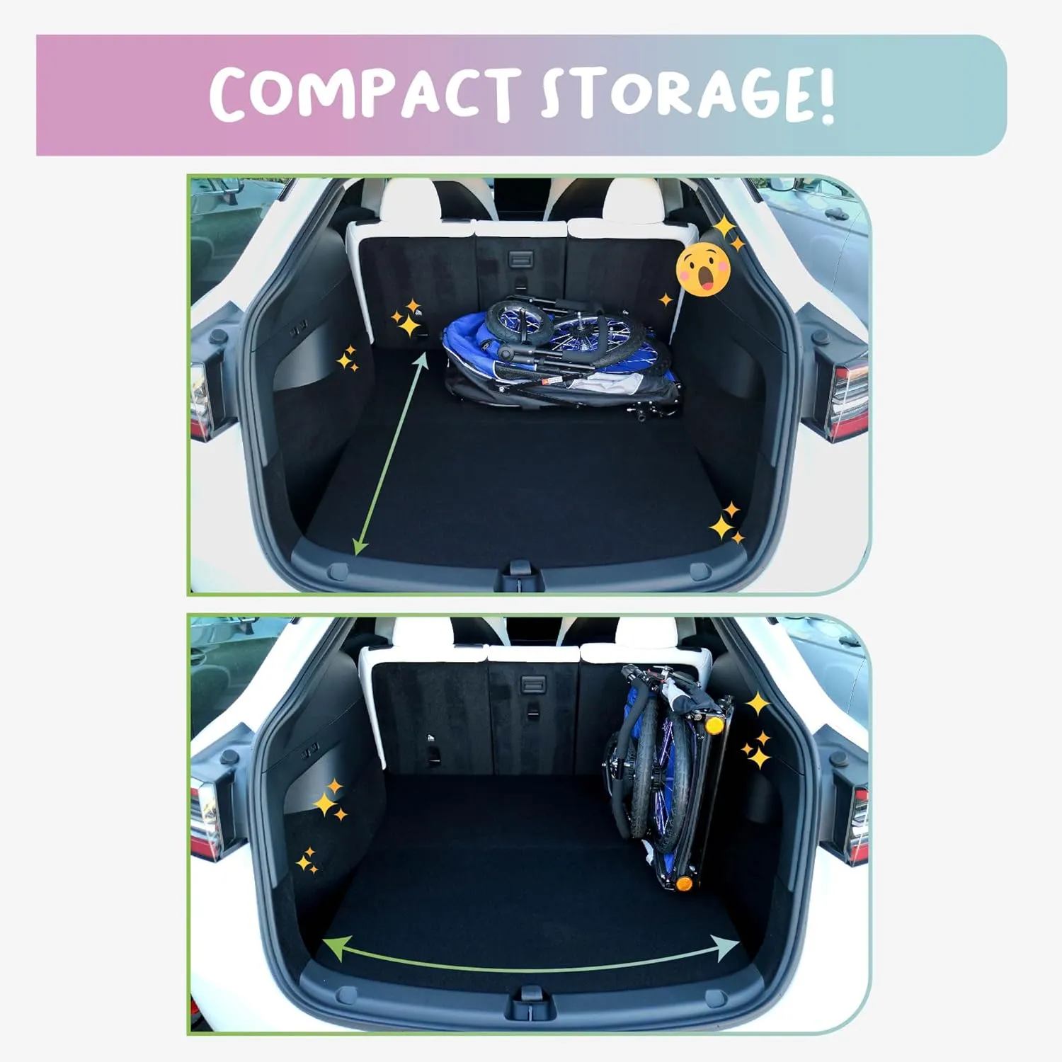 Petique Trailblazer Pet Jogger/Stroller, Bike Trailer, Shock Absorbing Bike Wheels, Large Entry Way, Peek-a-Boo Window, Small/Medium/Large Dogs, Cats and Pets, Supports up to 77LBS - Atlas (Blue)
