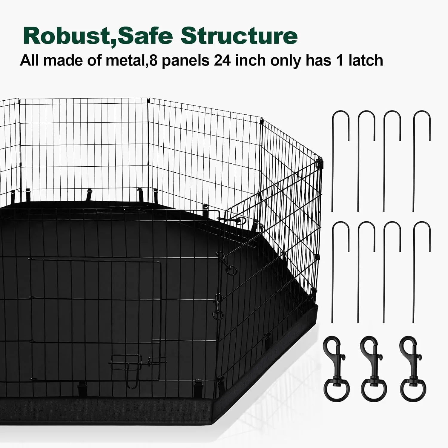 PJYuCien Puppy Playpen Indoor - 8 Panels 24H Dog Playpen with Storage Bag and Bottom, Better for Small Pets