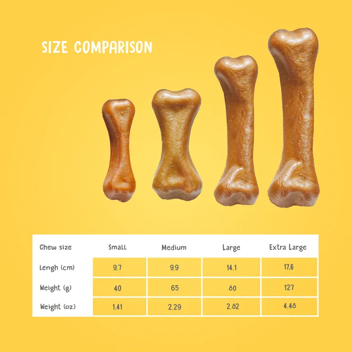 Plutos Bones Dog Chew- Peanut Butter