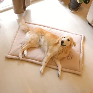 PoochMate Beige Oxford Cotton Bear Dog Mat