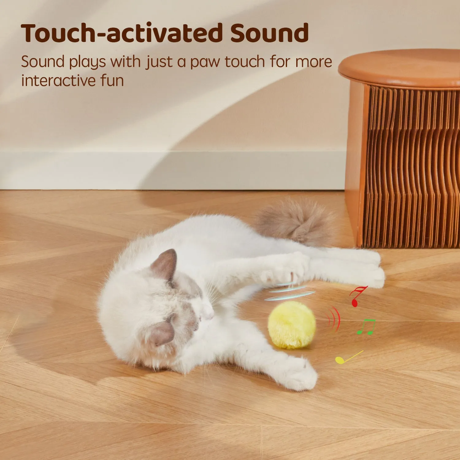 Potaroma Chirping Cat Toys Balls