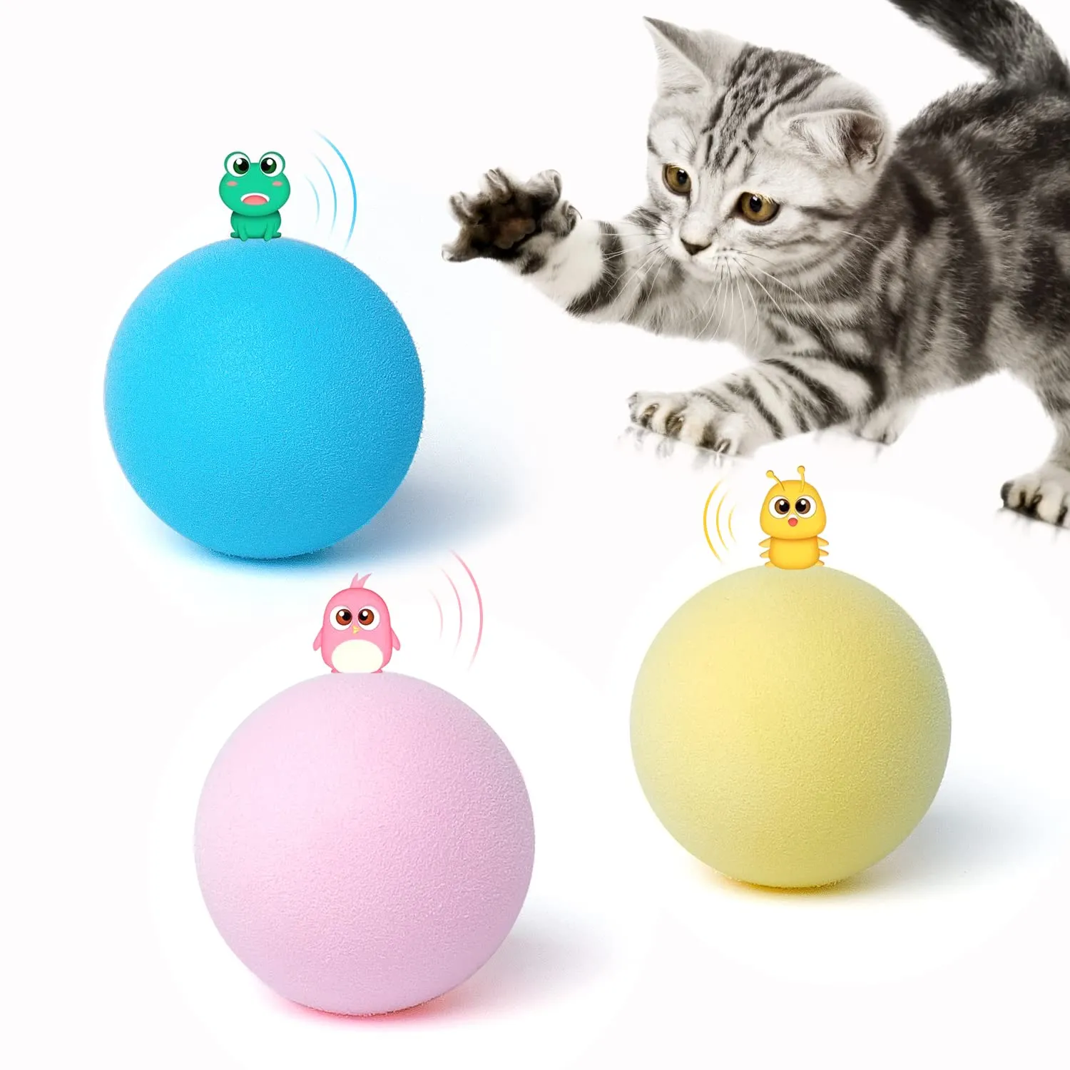 Potaroma Chirping Cat Toys Balls