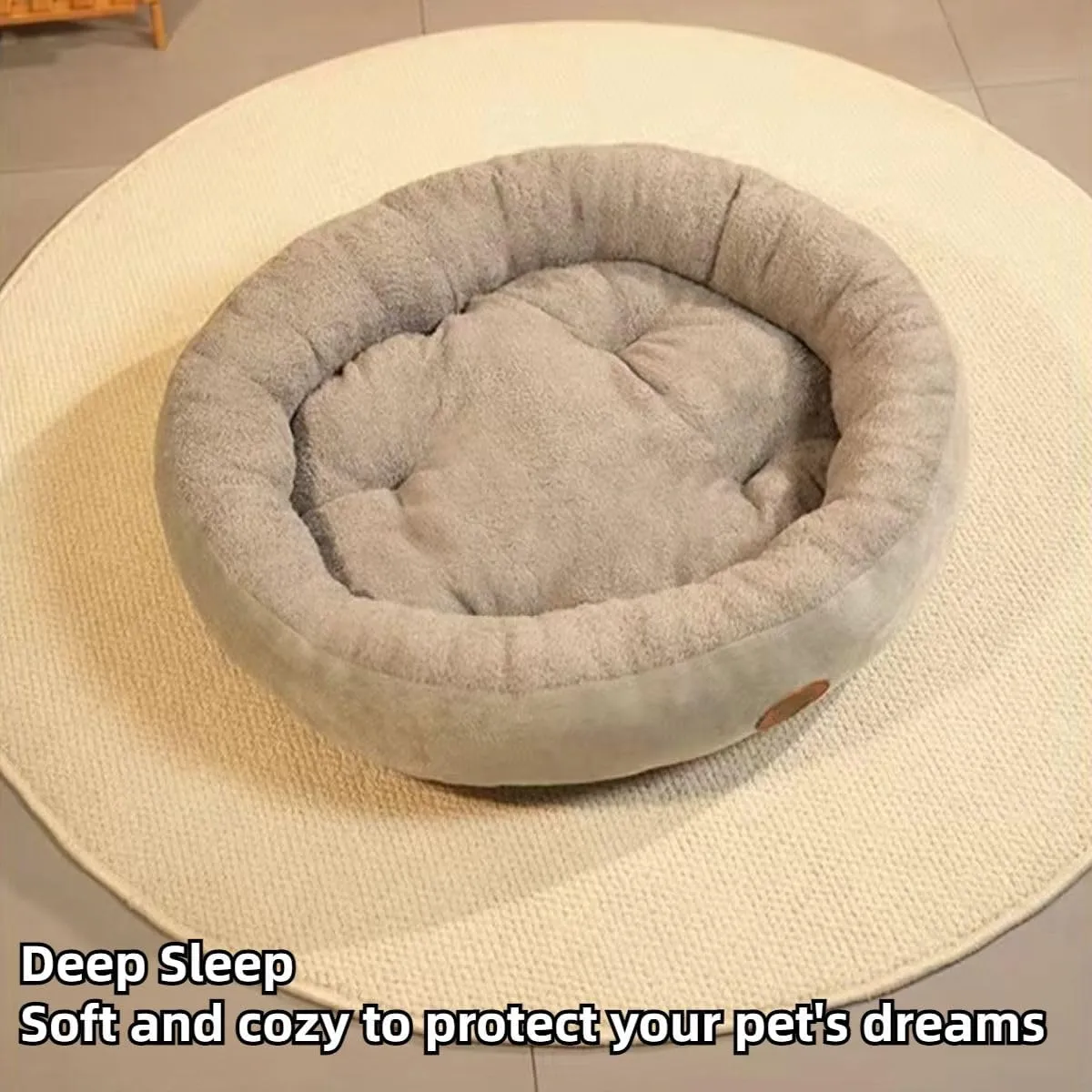 Round Donut Cat and Dog Cushion Bed, Pet Bed for Cats or Small Medium Large Dogs, Anti-Slip & Water-Resistant Bottom, Super Soft Durable Fabric Pet Beds, Washable Cat & Dog Bed (Green,Medium)