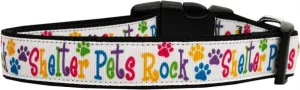Shelter Pets Rock Nylon Dog Collars Medium