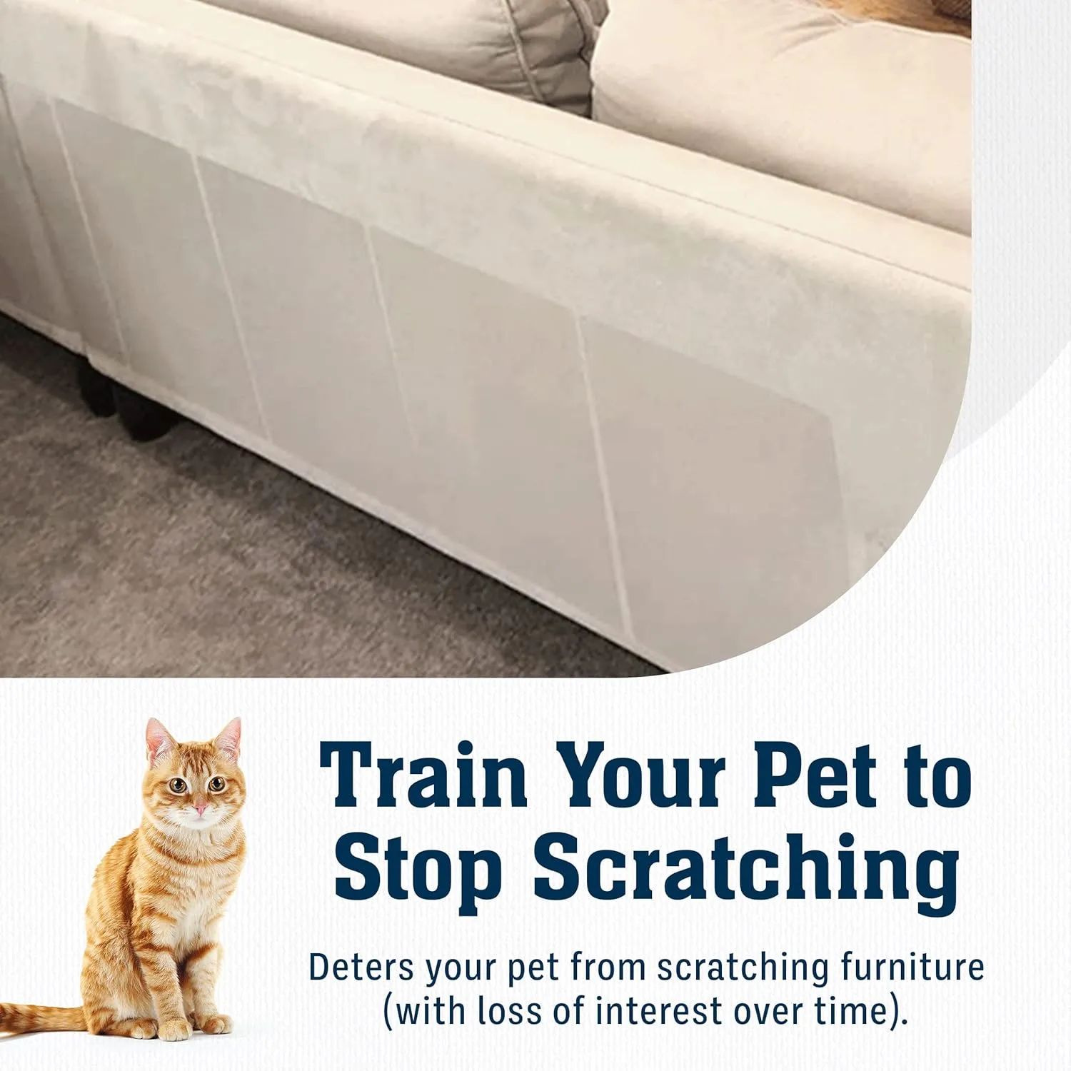 Stelucca Amazing Shields Sofa Protectors from Pets - 6-Pack of 17-Inch x 12-Inch Cat Anti Scratch Furniture Protectors w/Twist Pins - Strong, Clear, Couch Protector - Cat Deterrent Accessories