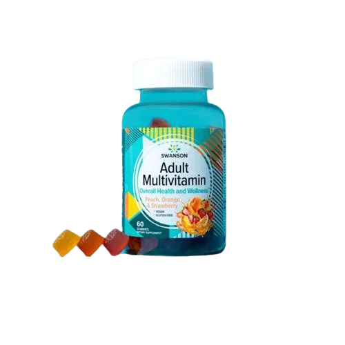 Swanson Adult Multivitamin, Peach, Orange & Strawberry - 60 gummies