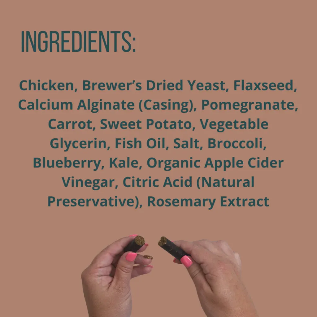 Treat Collective Chicken   Blueberry & Pomegranate Dog Jerky Sticks (16 pack)
