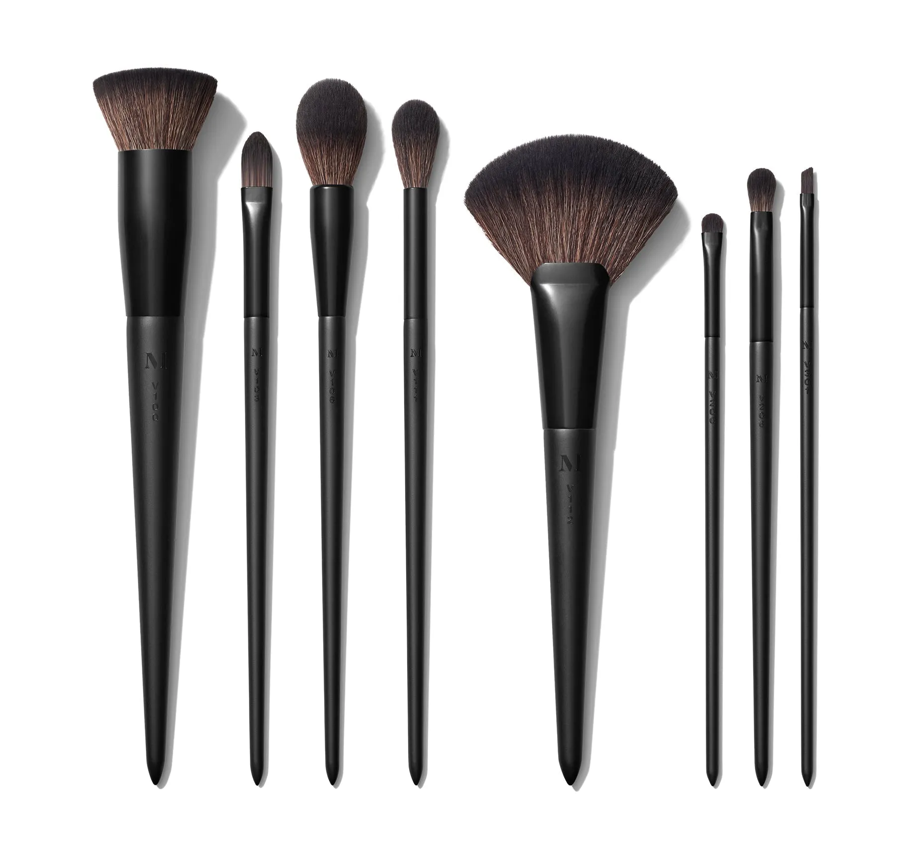 Vegan Pro 8-Piece Face   Eye Brush Set
