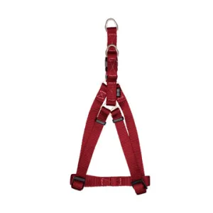 Zeus Nylon Step-In Dog Harness - Deep Red - Medium - 1.5 cm x 44 cm-55 cm (1-2in x 17in-22in)